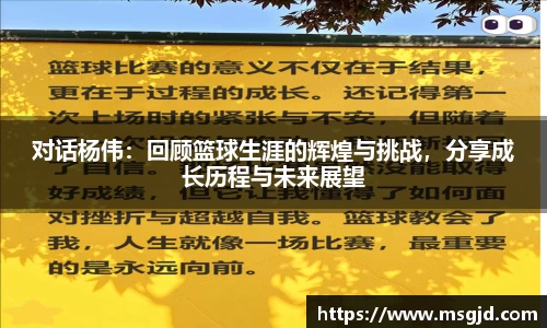 对话杨伟：回顾篮球生涯的辉煌与挑战，分享成长历程与未来展望